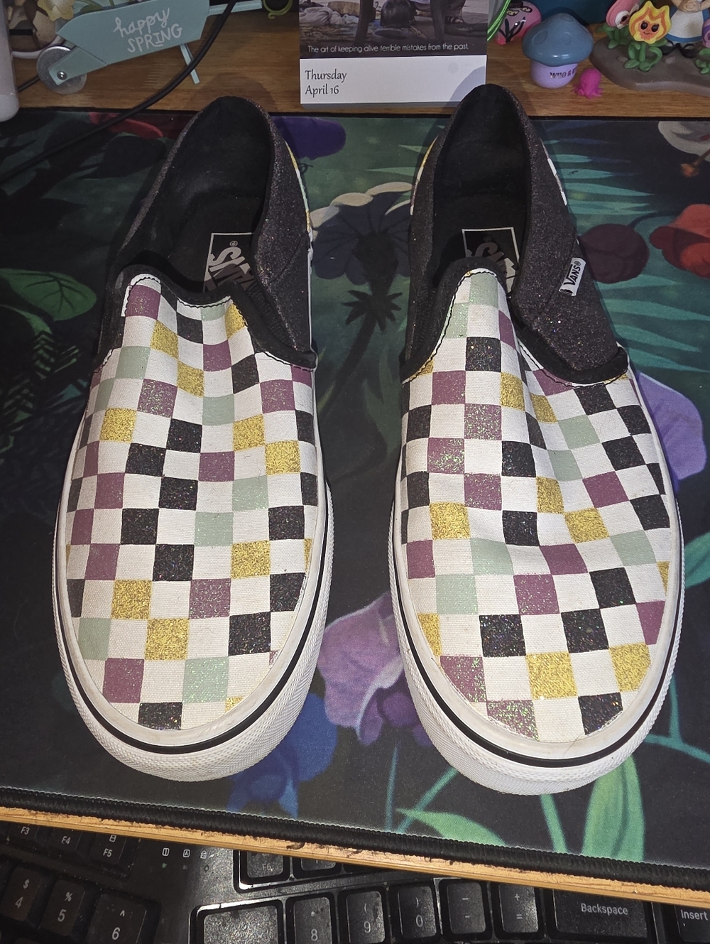 Nice Glitter Vans Asher Womens Sz 10